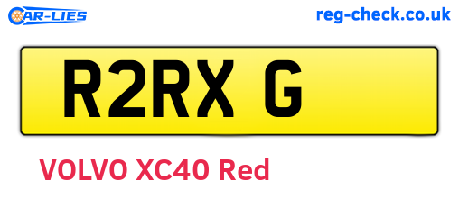 R2RXG are the vehicle registration plates.