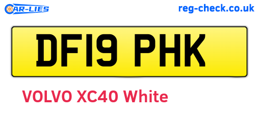 DF19PHK are the vehicle registration plates.
