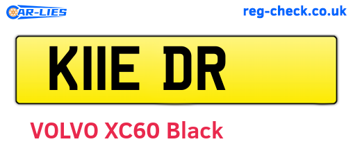 K11EDR are the vehicle registration plates.