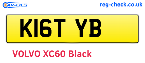 K16TYB are the vehicle registration plates.
