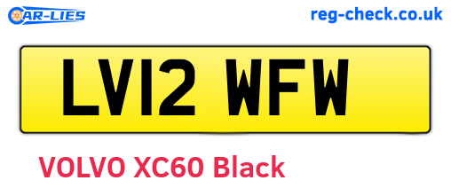 LV12WFW are the vehicle registration plates.