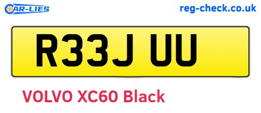 R33JUU are the vehicle registration plates.