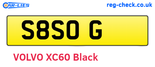 S8SOG are the vehicle registration plates.