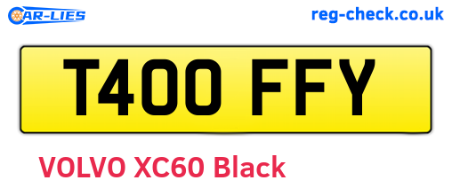 T400FFY are the vehicle registration plates.