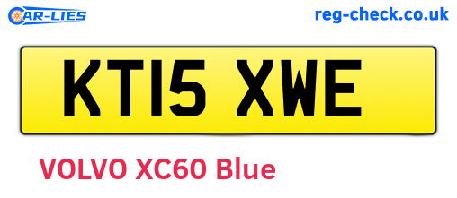 KT15XWE are the vehicle registration plates.