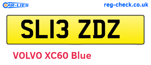 SL13ZDZ are the vehicle registration plates.