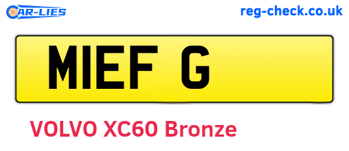 M1EFG are the vehicle registration plates.