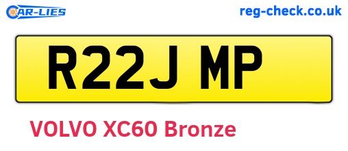 R22JMP are the vehicle registration plates.