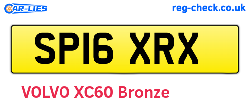 SP16XRX are the vehicle registration plates.