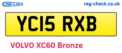 YC15RXB are the vehicle registration plates.