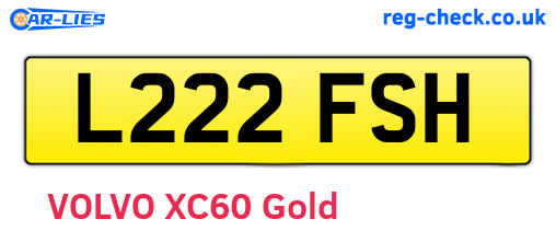 L222FSH are the vehicle registration plates.