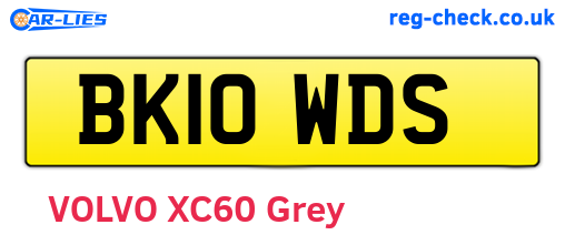 BK10WDS are the vehicle registration plates.