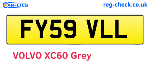 FY59VLL are the vehicle registration plates.