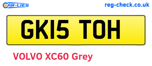 GK15TOH are the vehicle registration plates.
