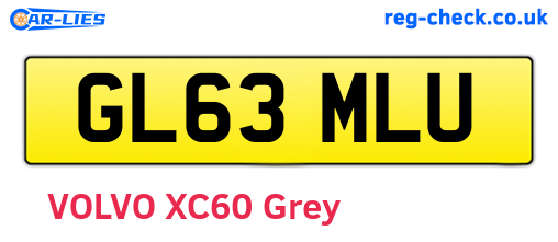 GL63MLU are the vehicle registration plates.