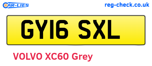 GY16SXL are the vehicle registration plates.