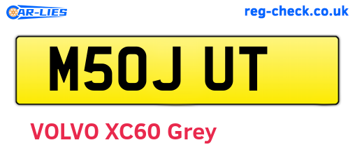 M50JUT are the vehicle registration plates.