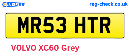 MR53HTR are the vehicle registration plates.