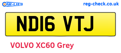 ND16VTJ are the vehicle registration plates.