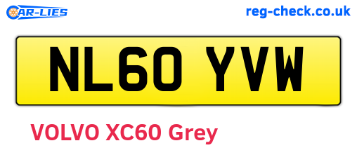 NL60YVW are the vehicle registration plates.