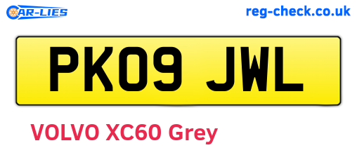 PK09JWL are the vehicle registration plates.