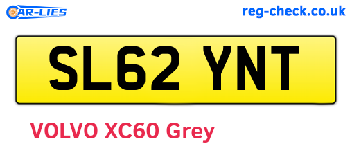SL62YNT are the vehicle registration plates.