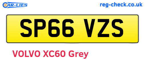 SP66VZS are the vehicle registration plates.