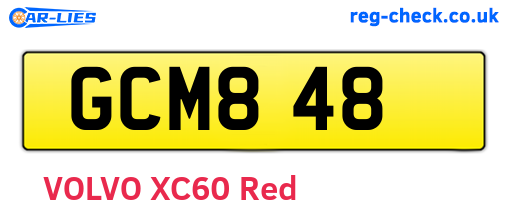 GCM848 are the vehicle registration plates.
