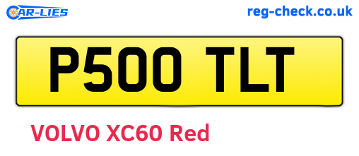 P500TLT are the vehicle registration plates.