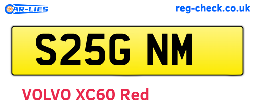 S25GNM are the vehicle registration plates.