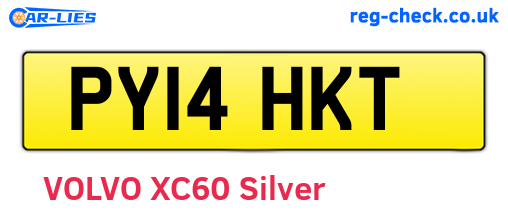 PY14HKT are the vehicle registration plates.