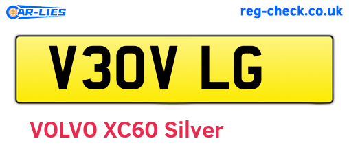 V30VLG are the vehicle registration plates.