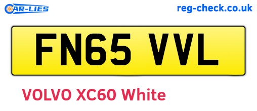 FN65VVL are the vehicle registration plates.