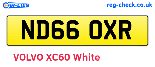 ND66OXR are the vehicle registration plates.