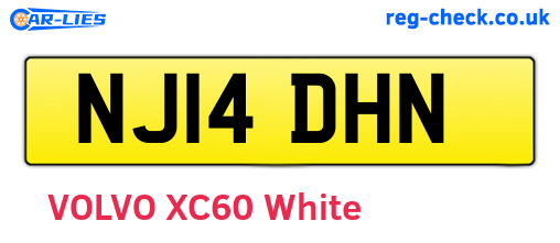 NJ14DHN are the vehicle registration plates.