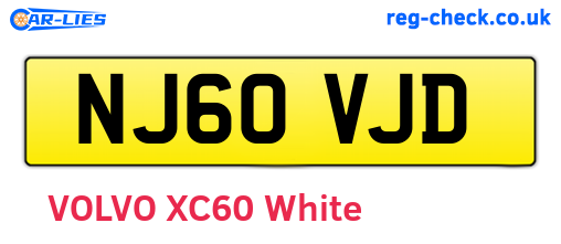 NJ60VJD are the vehicle registration plates.