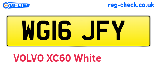 WG16JFY are the vehicle registration plates.