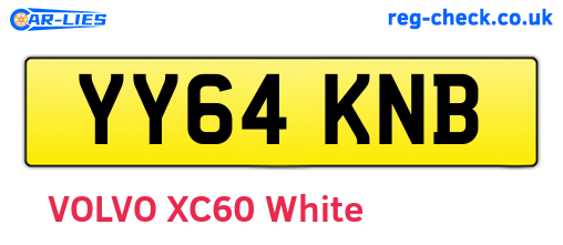 YY64KNB are the vehicle registration plates.
