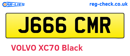 J666CMR are the vehicle registration plates.