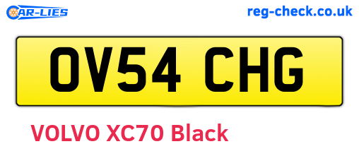 OV54CHG are the vehicle registration plates.