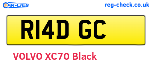 R14DGC are the vehicle registration plates.