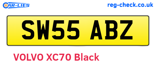 SW55ABZ are the vehicle registration plates.