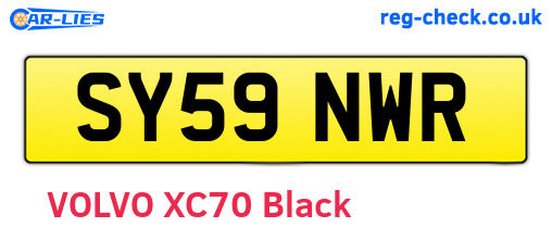 SY59NWR are the vehicle registration plates.