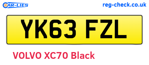 YK63FZL are the vehicle registration plates.