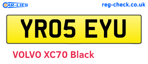 YR05EYU are the vehicle registration plates.