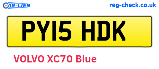 PY15HDK are the vehicle registration plates.