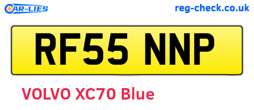 RF55NNP are the vehicle registration plates.