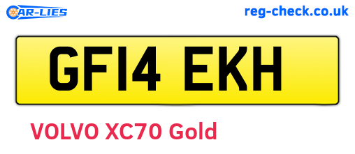 GF14EKH are the vehicle registration plates.
