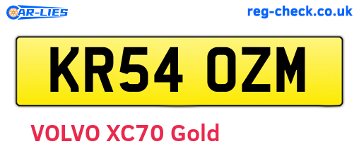 KR54OZM are the vehicle registration plates.