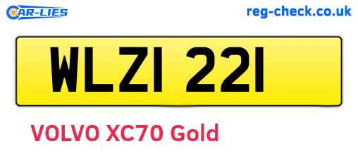 WLZ1221 are the vehicle registration plates.